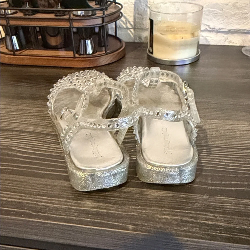 Jeffrey Campbell Gelly Silver Studded Sandals - Picture 3 of 8